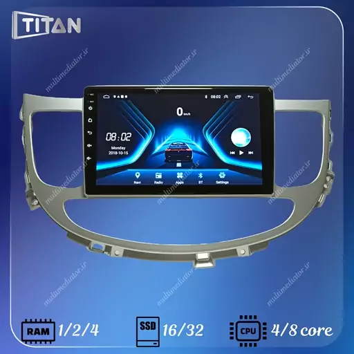 مانیتور اندروید هیوندای جنسیس سدان  32-2 (2014-2009) تیتان با گارانتی یکساله