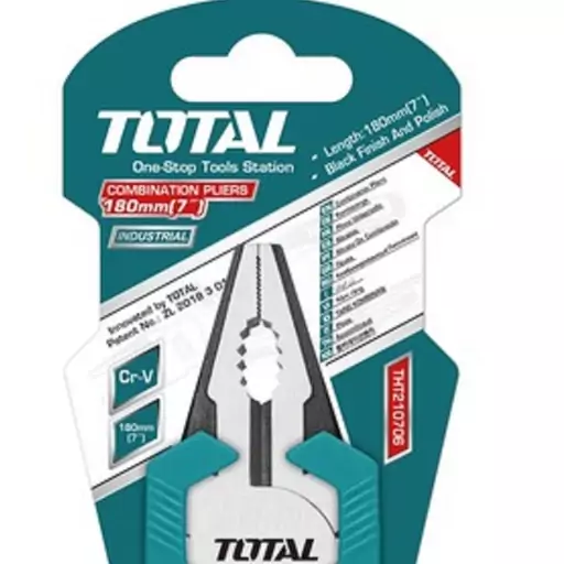 انبر دست 7 اینچ توتال حرفه ای مدل Total tht 210706 اصلی و  مناسب کارهای صنعتی ونیمه صنعتی