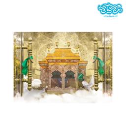 قاب شاسی ضریح امام حسین(ع) طرح اذن دخول 20 در 30 سانتی متر