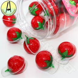 6 عدد توپک ژله ای طرح توت فرنگی (Soft Candy) مارشمالو توت فرنگی (مارشمالو توپی، ژله توپی، آبنبات نرم) 