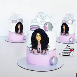 کیک تولد دخترانه،کیک تولد خامه ای کیک تولد خانگی 