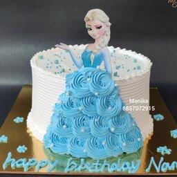 کیک تولد السا و آنا،کیک دخترانه السا،کیک آنا،کیک خامه ای