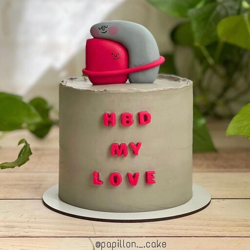 کیک عاشقانه، کیک تولد همسر،کیک مهربانی، کیک آغوش
