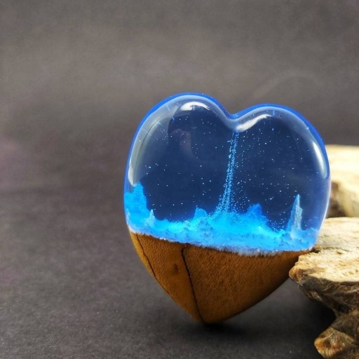 گردنبند قلب آبی