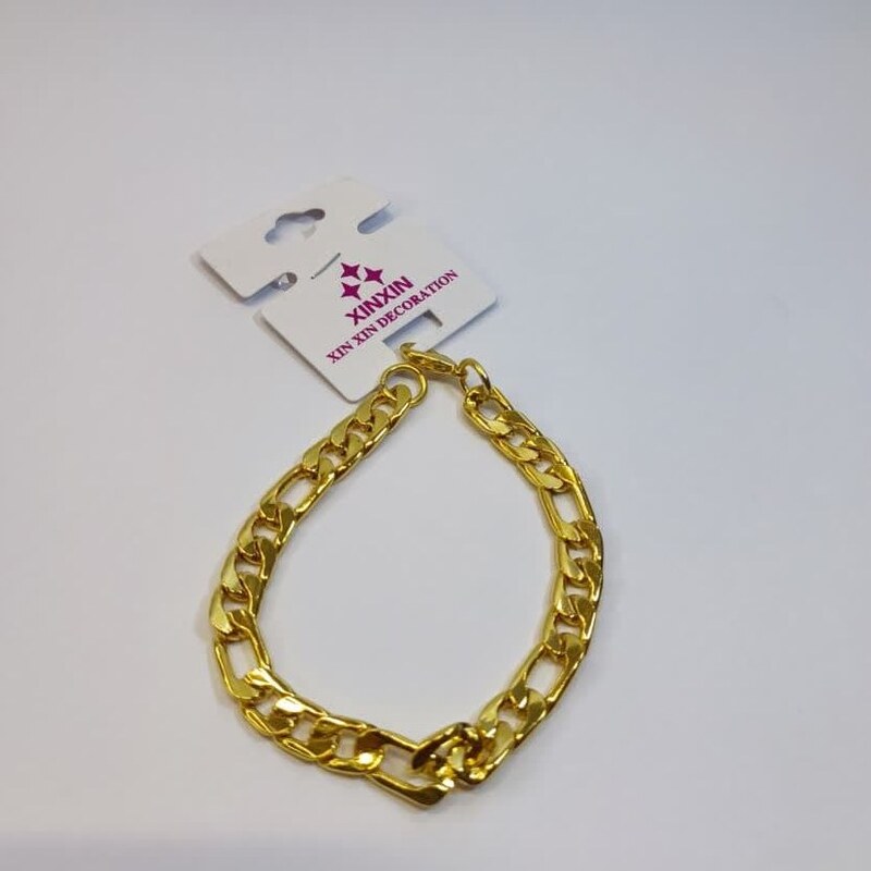 دستبند زنجیر اسپرت  طلایی
