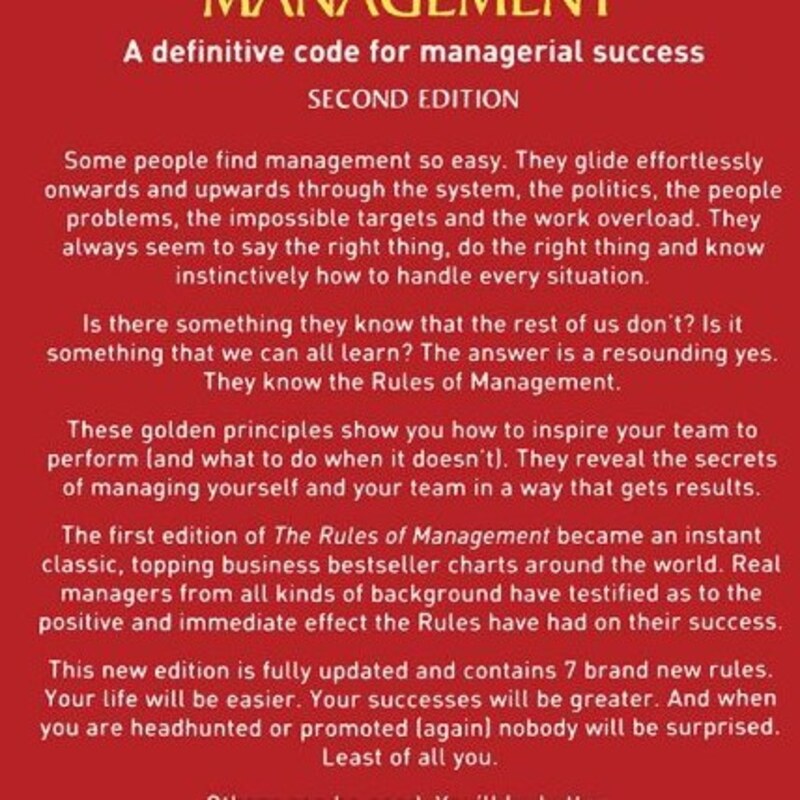 کتاب کتاب قوانین مدیریت  The Rules of Management