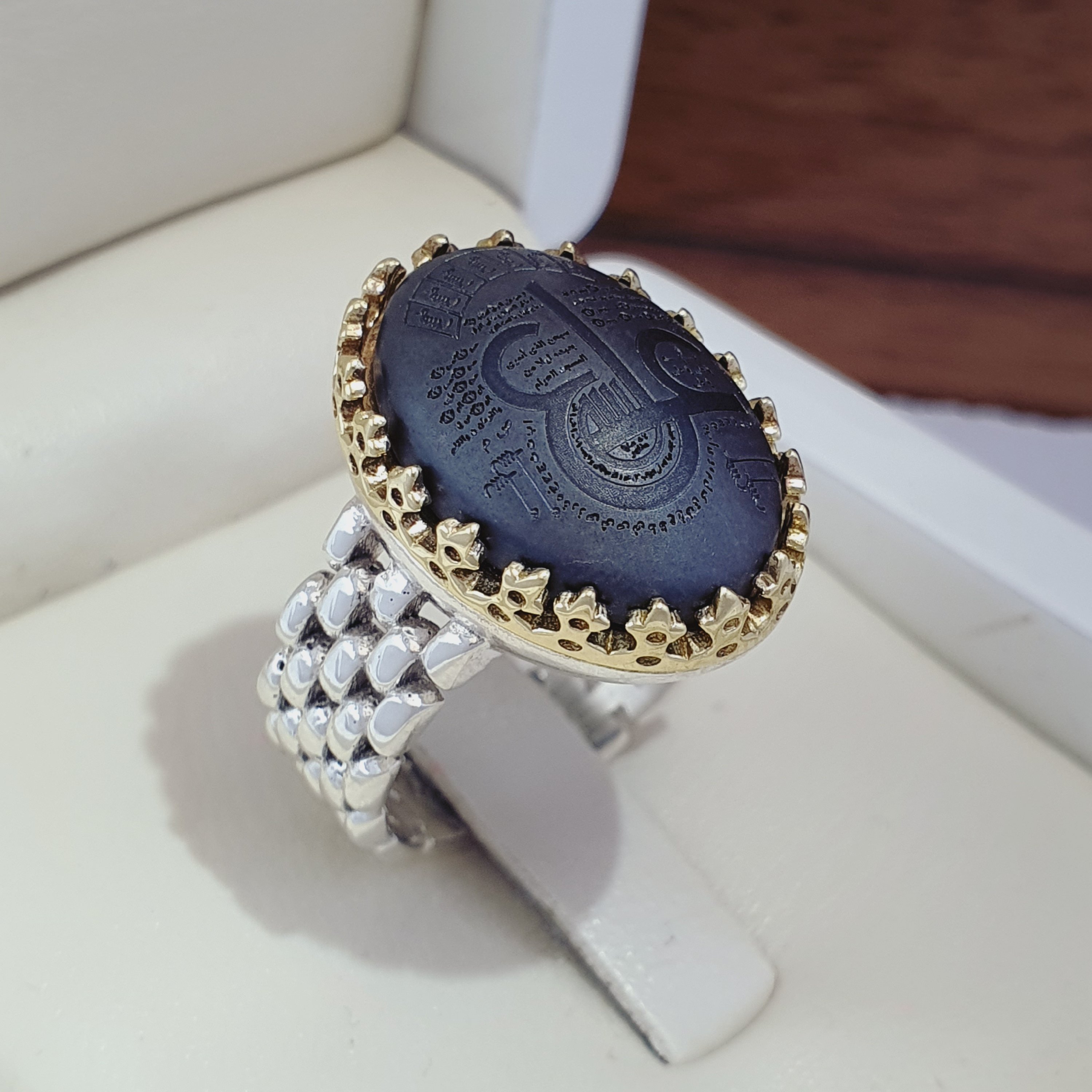 انگشتر حدید مردانه عین علی (ع) (کد 1144)