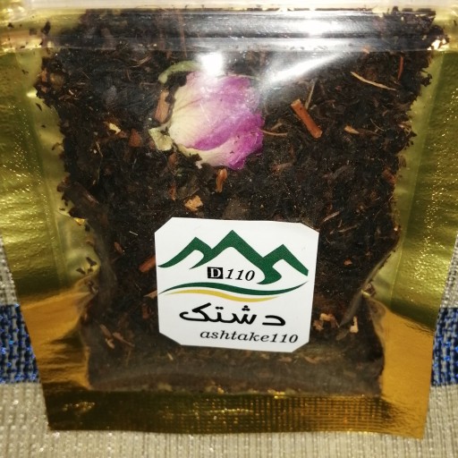 تستر چای ایرانی 4 نفره تک وعده (مخلوط گل محمدی) دشتک