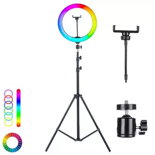 رینگ لایت پایه دار MJ30 Soft Ring Light RGB LED اورجینال و با ارسال رایگان 