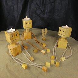 عروسک استیکری چوبی جا شمعی