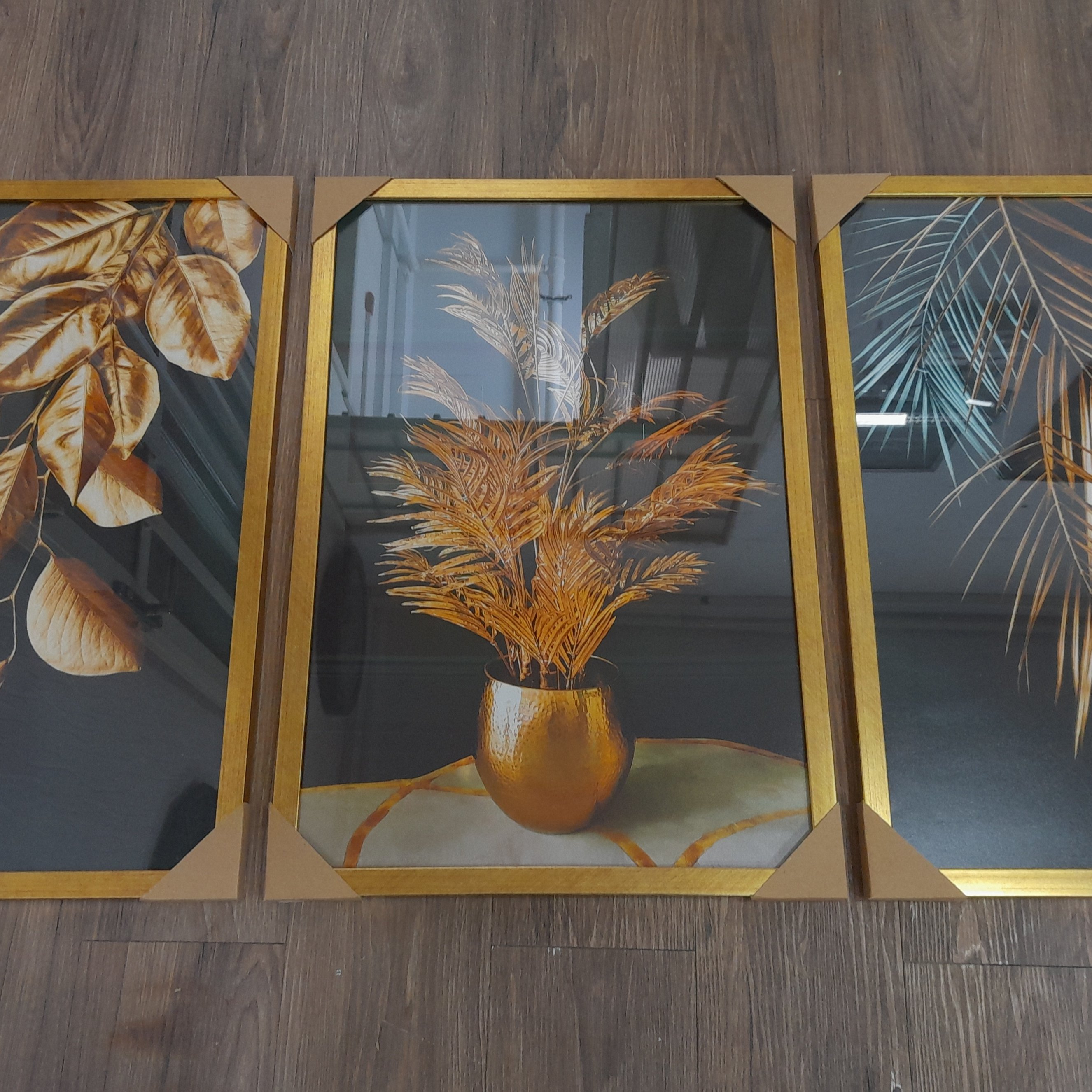 تابلو دکوراتیو 3تیکه طرح گلدان (پسکرایه)