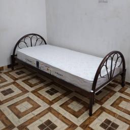 تخت خواب یک نفره فلزی فرفوژه مدل طاووسی بدون تشک (ارسال پس کرایه)