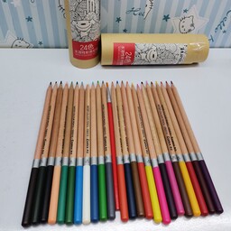 مداد رنگی 24 رنگ قوطی مقوایی جلد محکم