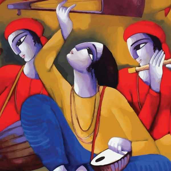 تابلو بوم چاپی لاویا طرح کوبیسم کد ART-895