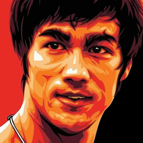 تابلو بوم چاپی لاویا طرح بروسلی کد ART-831