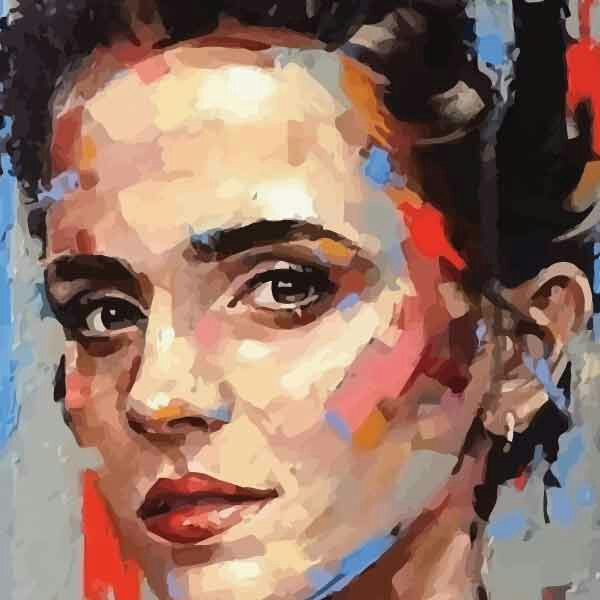 تابلو بوم چاپی لاویا طرح پرتره زن کد ART-998