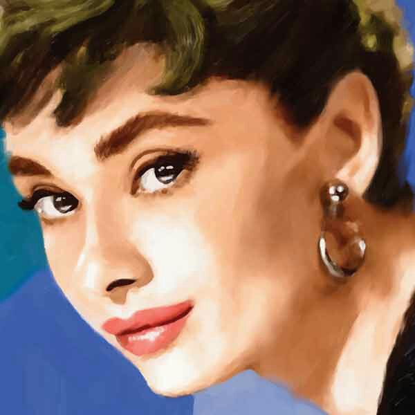 تابلو بوم چاپی لاویا طرح آدری هپبورن کد ART-967