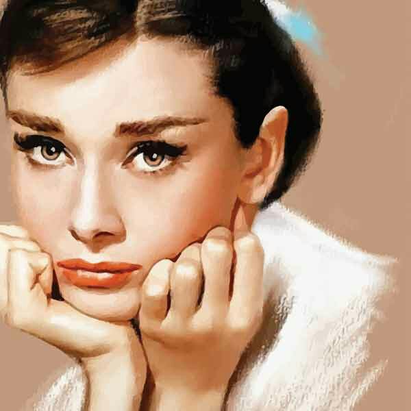 تابلو بوم چاپی لاویا طرح آدری هپبورن کد ART-971