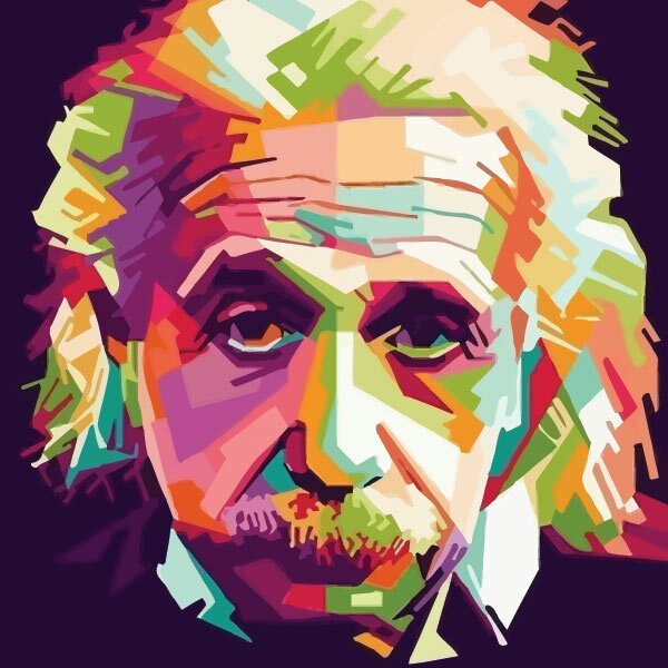 تابلو بوم چاپی لاویا طرح آلبرت اینشتین کد ART-1190