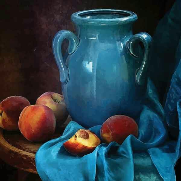 تابلو بوم چاپی لاویا طرح کوزه و میوه کد ART-1250