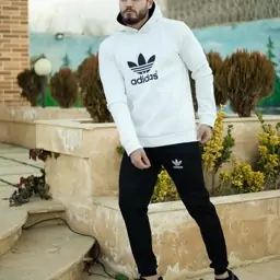 سویشرت شلوار مردانه Adidas مدل Nelvi (زرد و سفید )