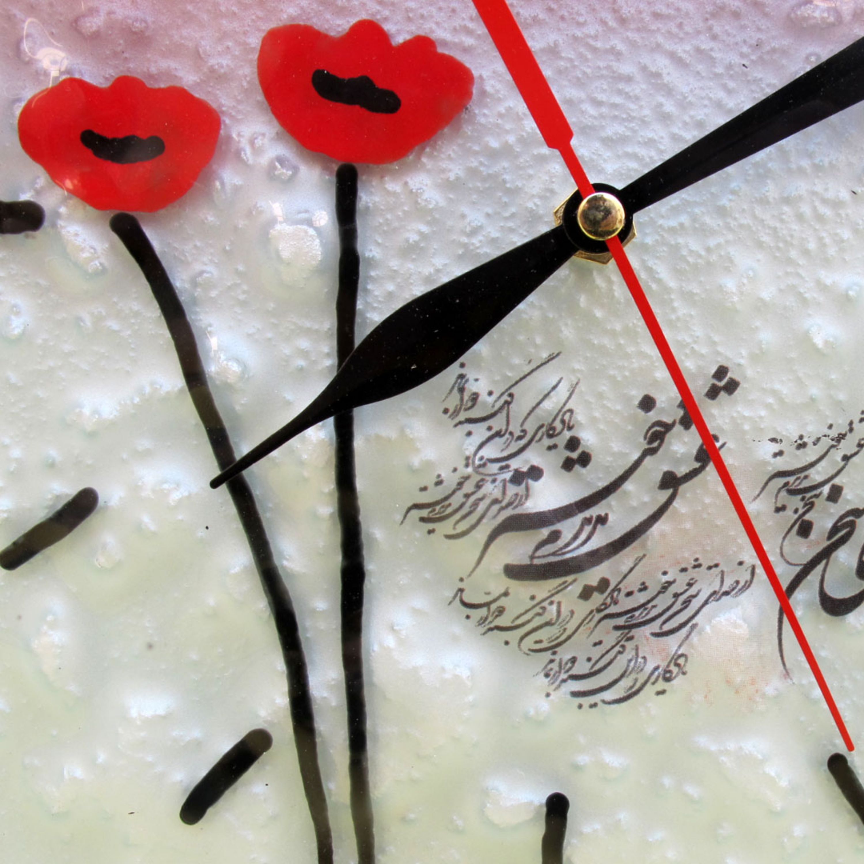 ساعت دیواری آمینا طرح از صدای سخن عشق (قاب سفید)