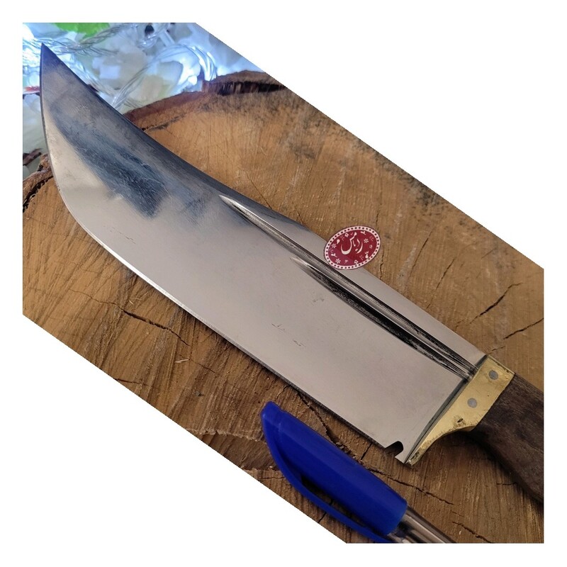 چاقوی شکاری دسته چوبی - تیغه استیل 
