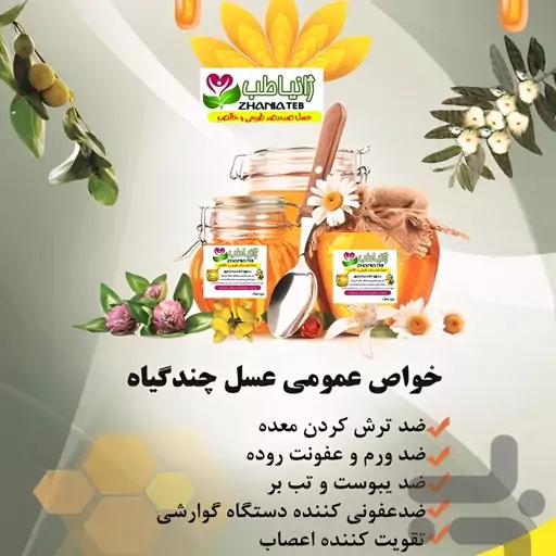 عسل چندگیاه ممتاز صدرصد طبیعی و خالص