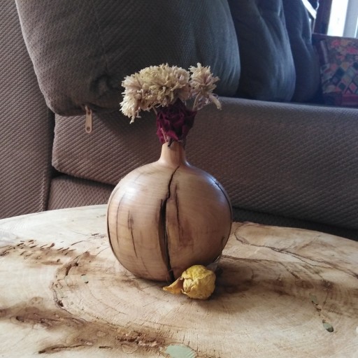 گلدان چوبی طرح انار