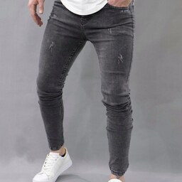شلوار جین مردانه پارچه ترک ذغالی اسپرت مدل STREET
