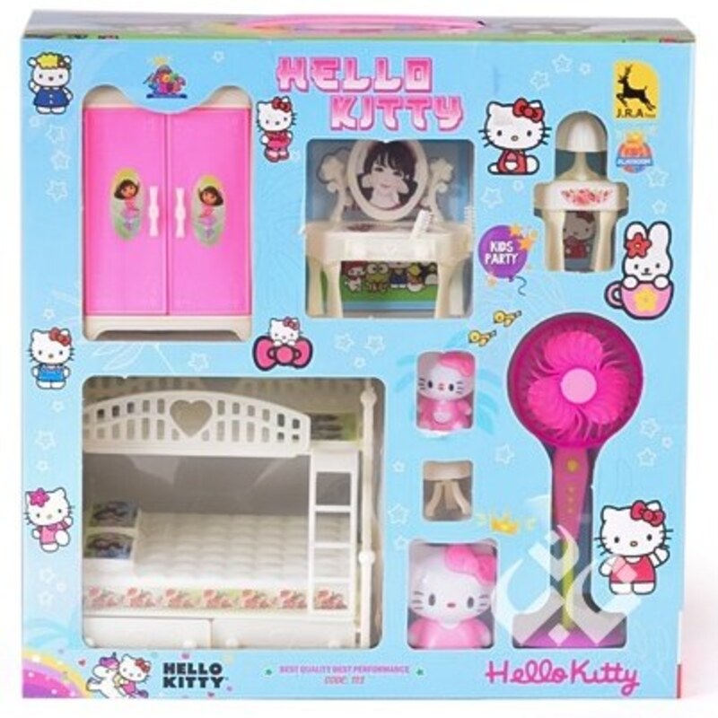 اسباب بازی دخترانه سرویس اتاق خواب کیتی همراه با لوازم مینیاتوری برند Dora