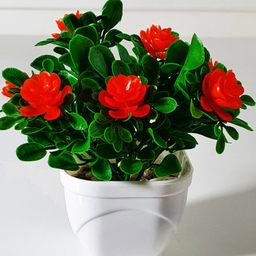گل مصنوعی مدل مینیاتور به همراه گلدان با رنگ بندی متنوع