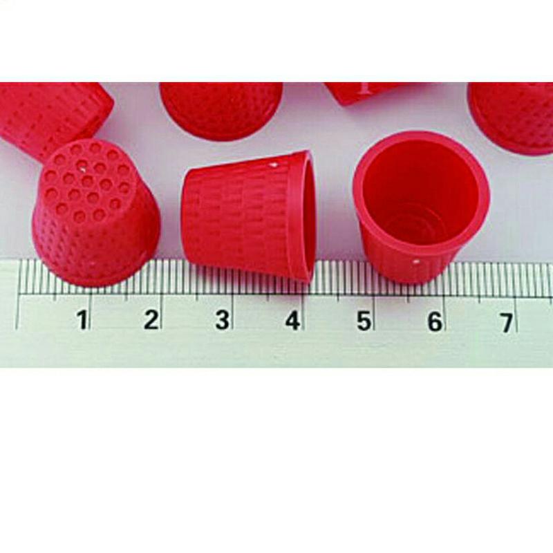 انگشتانه پلاستیکی سایز کوچک بسته 6 عددی رنگ قرمز