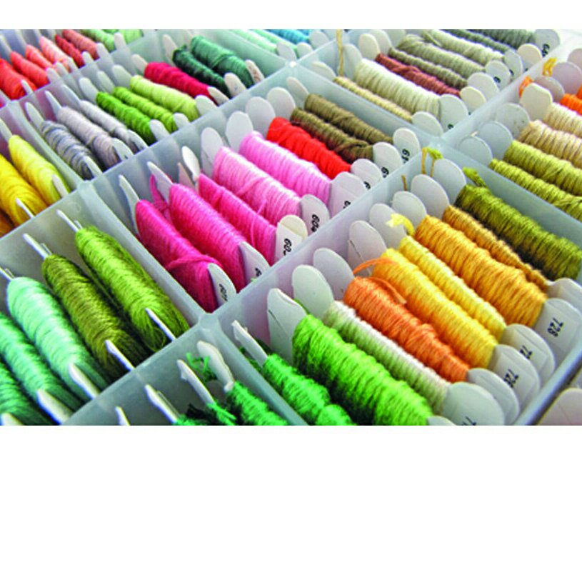 بوبین نخ آلما مدل 200 چاپ دار مقوایی روکش شده با پلاستیک محکم مجموعه 63 عددی