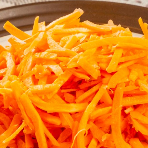 هویج خلالی خرد شده پانصد گرمی