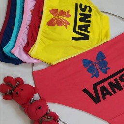 پک دو  تایی شورت زنانه فانتزی پشت چاپی نخی