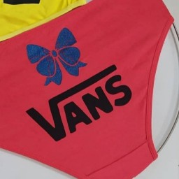 پک دو  تایی شورت زنانه فانتزی پشت چاپی نخی