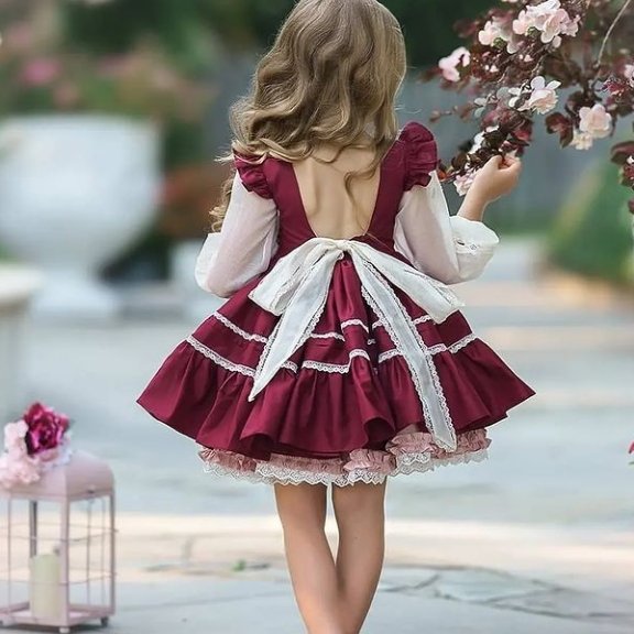 پیراهن زرشکی اسپانیایی