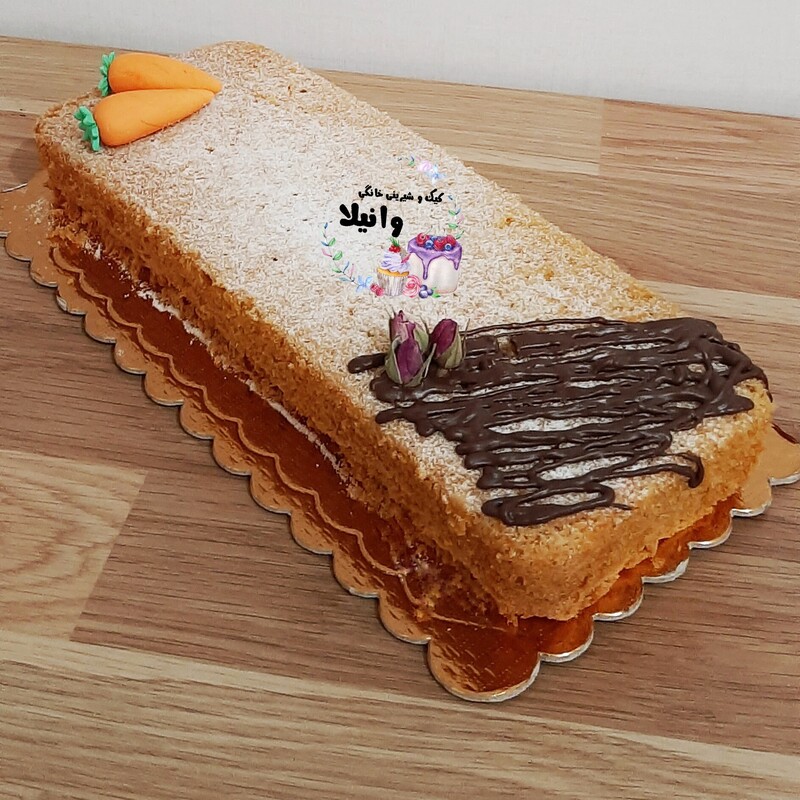 کیک هویج کیک خانگی وانیلا 