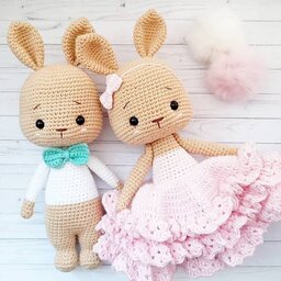 عروسک خرگوش عروس و داماد