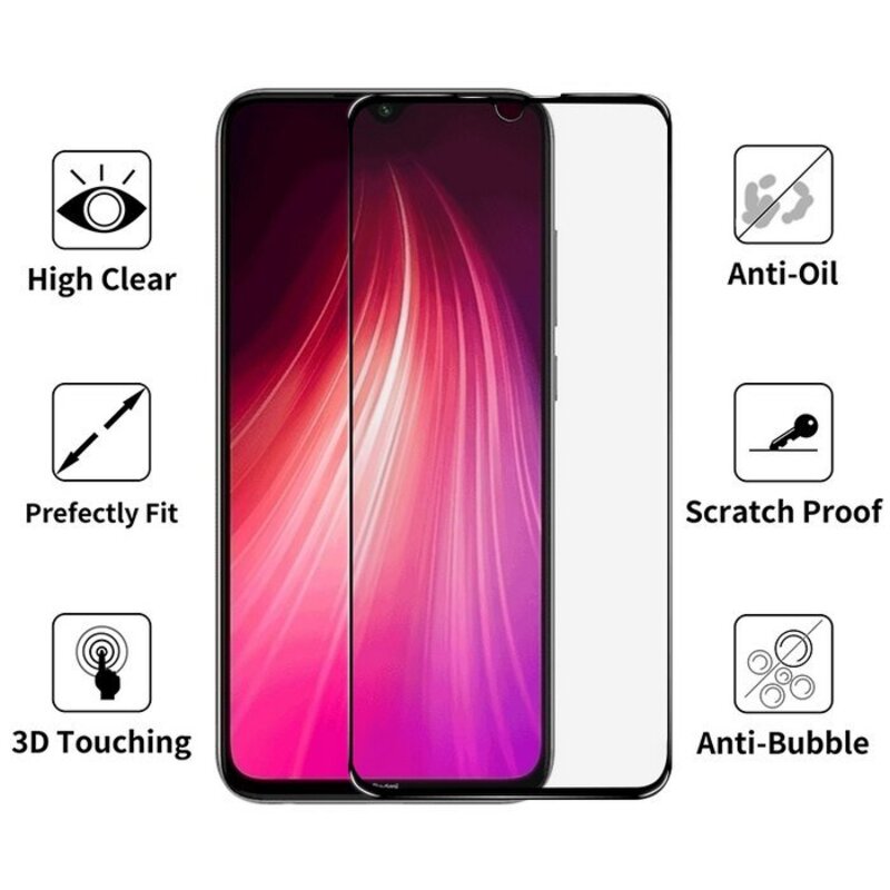گلس شیائومی ایربگ دار xiaomi redmi note 8 محافظ صفحه نمایش Huawei y7 prime y7 pro 2019 خشگیر فول نوت هشت وای هفت سون
