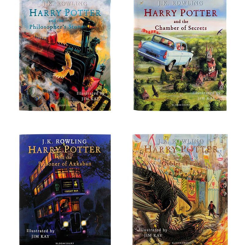 مجموعه کتابهای هری پاتر بصورت مصور و بسیار جذاب و نفیس جلد یک تا5 harry Potter 
