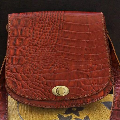کیف دوشی زنانه، چرم طبیعی، کد 008