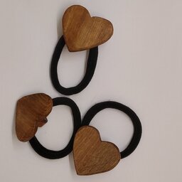 کش مو مدل قلب چوبی ( بسیار شیک و خاص )