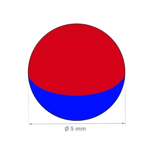 آهنربا نئودیمیوم سوپرمگنت کروی 5mm میلیمتر بسته 10 عددی