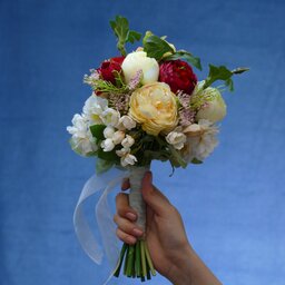 دسته گل مصنوعی عروس مدل ماهگل