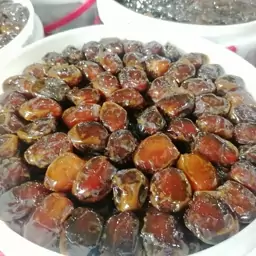 خرمای برحی آبادان  پرسی شیره دار سطل 11 کیلویی   