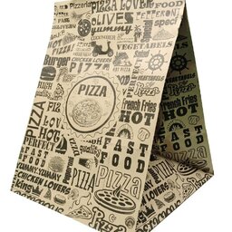 پاکت بیرون  بر پیتزا سایز تک نفره چاپی(بسته 100 تایی )
