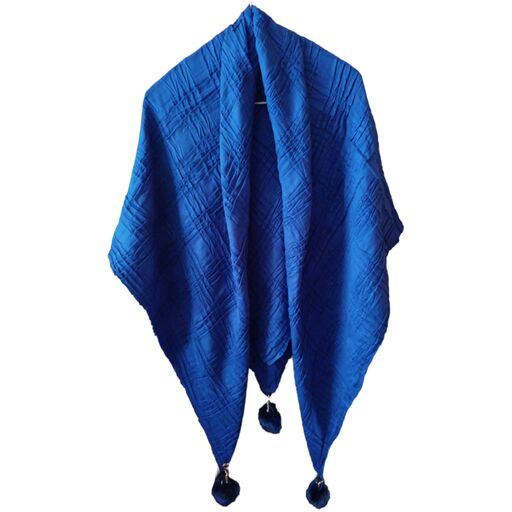 روسری پلیسه پم پم پاییزه  و زمستانه قواره 140 با کیفیت عالی در 5 رنگ 