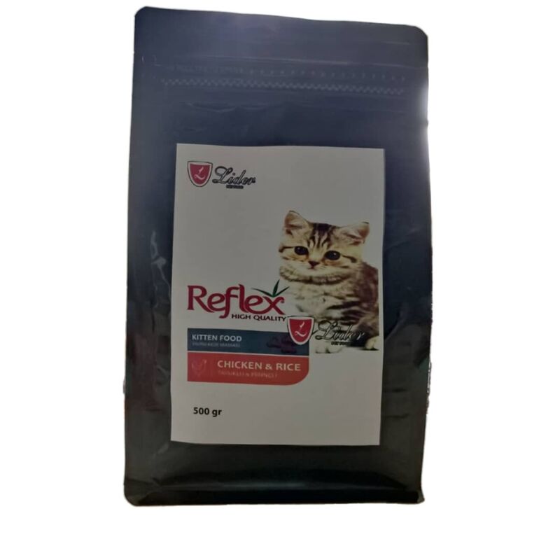 غذای خشک بچه گربه رفلکس مدل مولتی کالر وزن 500 گرم